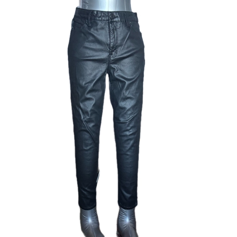 Social Standard by Sanctuary Faux Leather Jeans Black Ankle Skinny Women’s 10